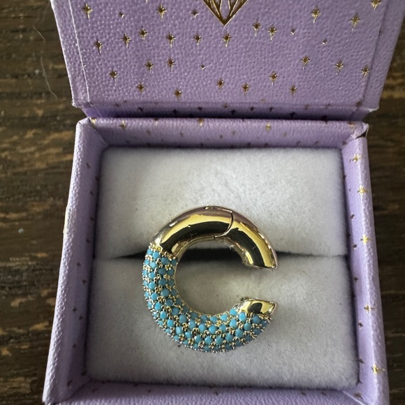 Melinda Maria Jewelry - Gold and Turquoise ear cuff